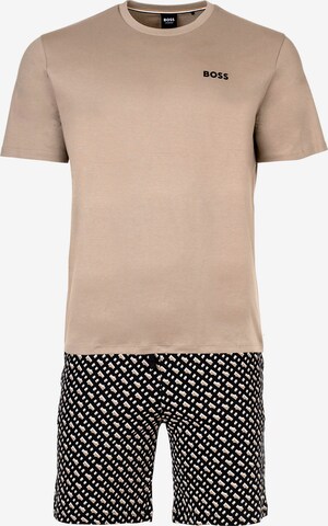 BOSS Pyjamas kort i beige: forside