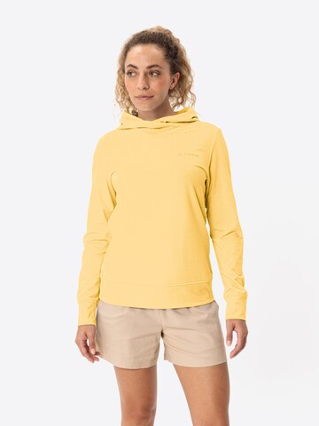VAUDE Sports sweatshirt 'Tuenno' in Yellow: front