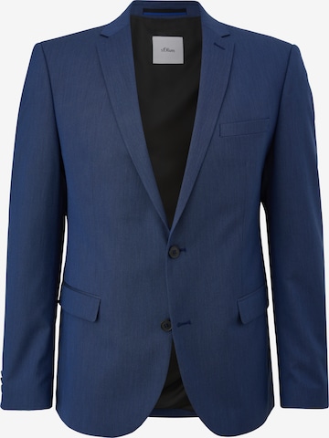 s.Oliver BLACK LABEL Slim fit Business-colbert in Blauw: voorkant