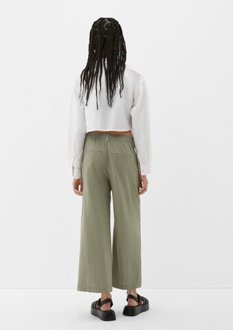 Wide leg Pantaloni di QS in verde