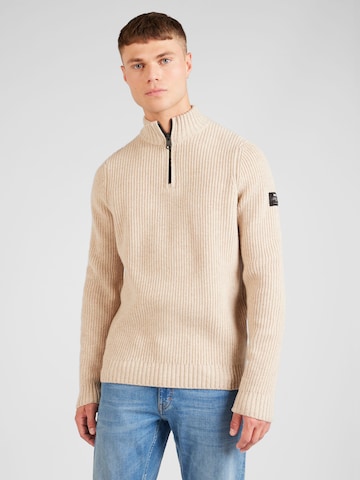 Pull-over 'MERTOALF' ECOALF en beige : devant