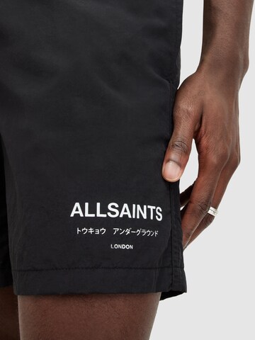 AllSaints Kratke kopalne hlače | črna barva