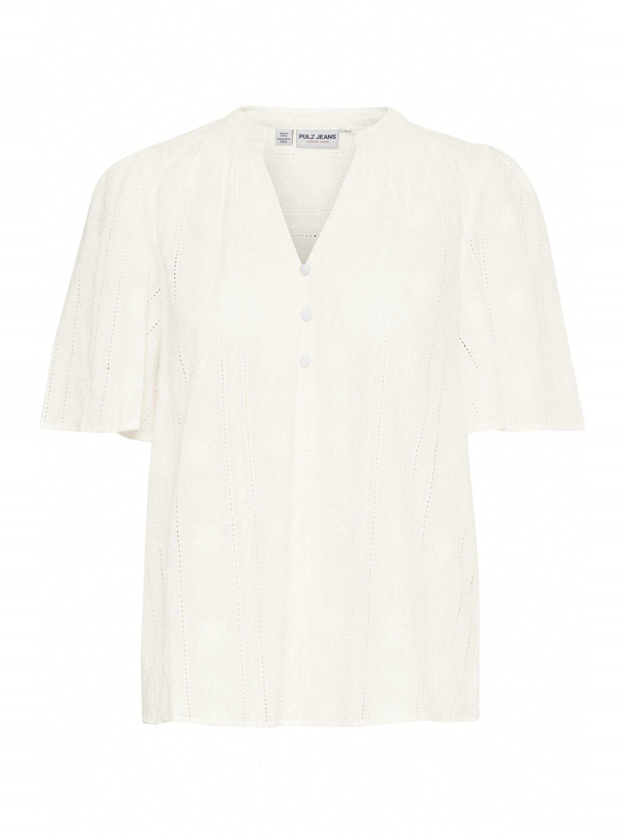 PULZ Jeans Bluse 'Willa' in Weiß: Vorderseite