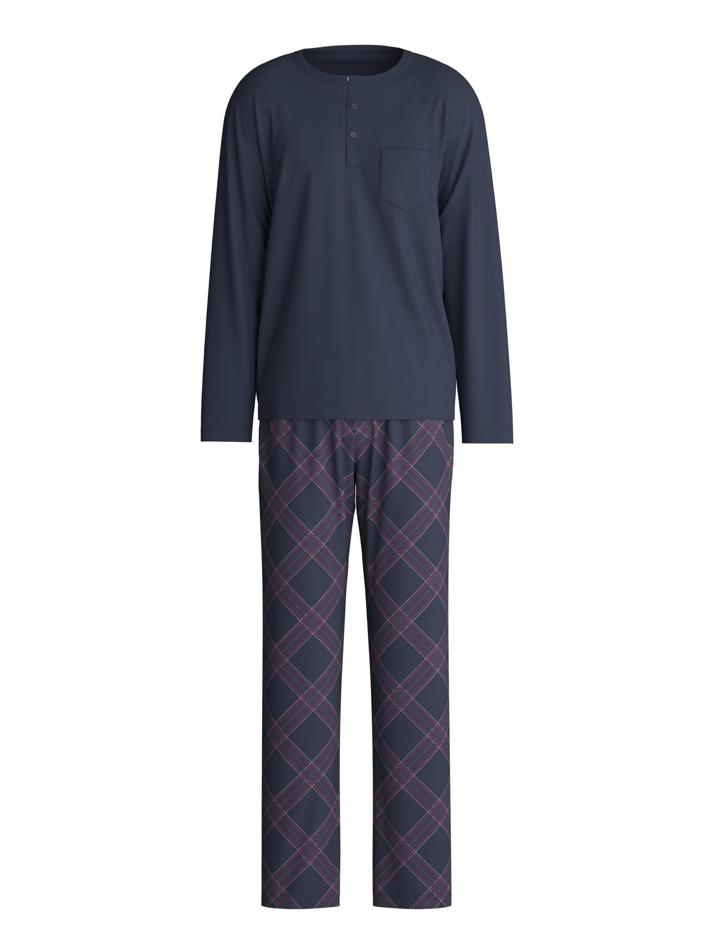 CALIDA Pyjama lang 'Relax Comfy'‌‌‌‌‌‌ in Blau: Vorderseite