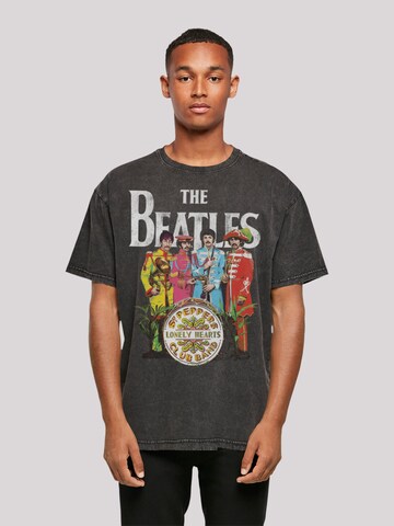 T-Shirt 'The Beatles Sgt Pepper' F4NT4STIC en noir : devant