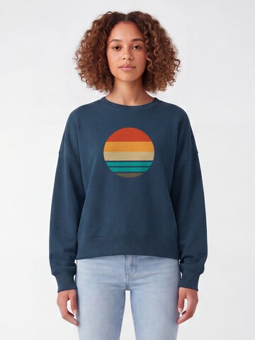 Sweat-shirt 'Retro Sunset Ocean' Watapparel en vert : devant