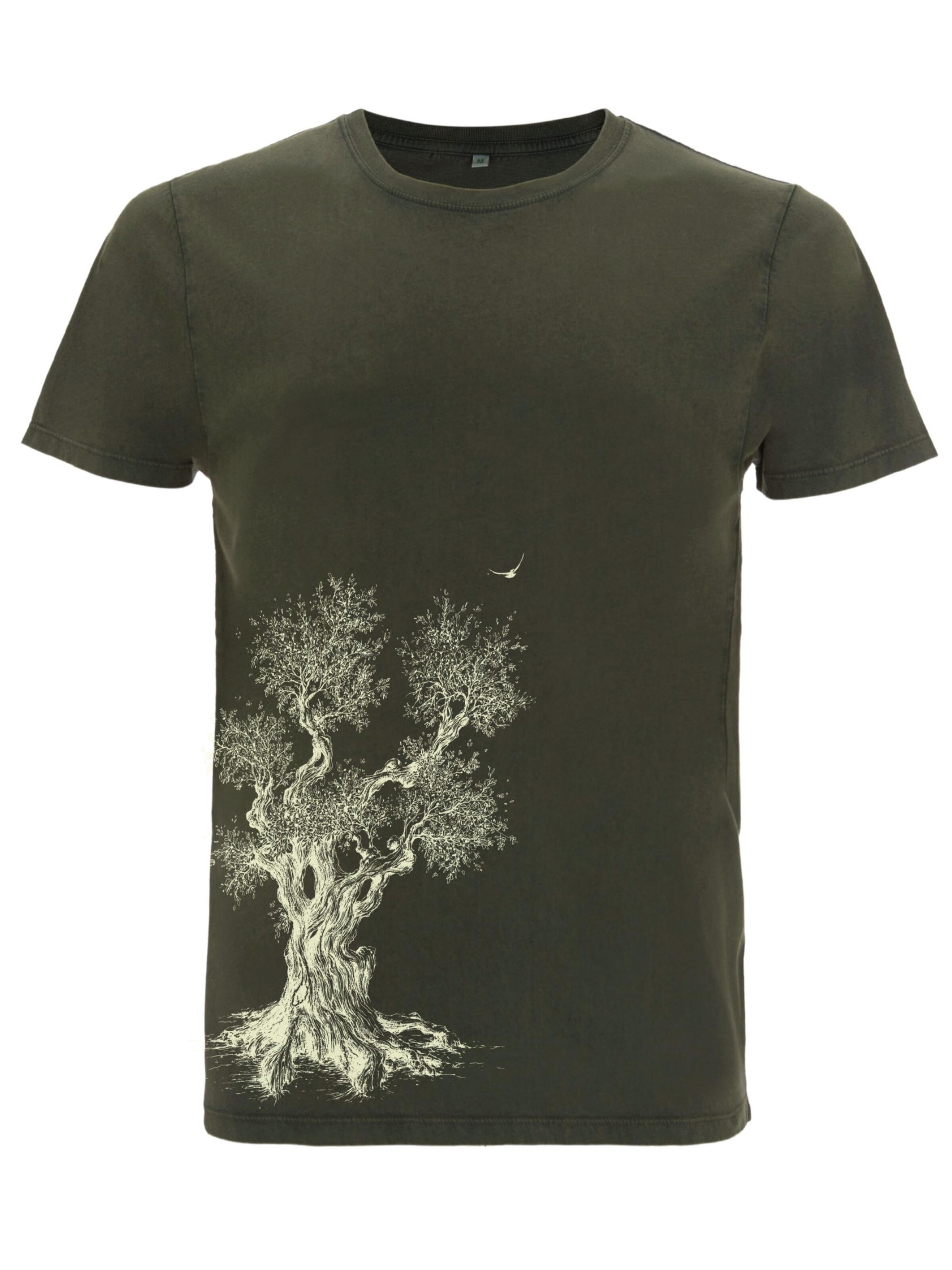 Life-Tree Shirt 'Organic Fairwear Olive Tree' in Green: front