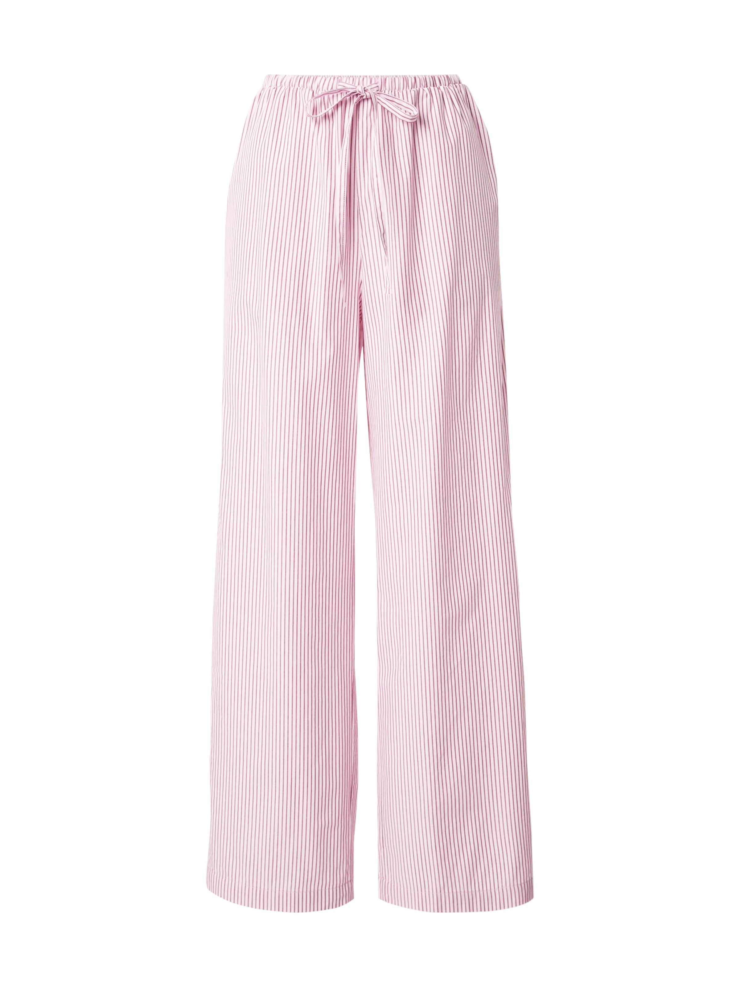 PIECES Wide leg Pants 'PCFeline' in Pink: front