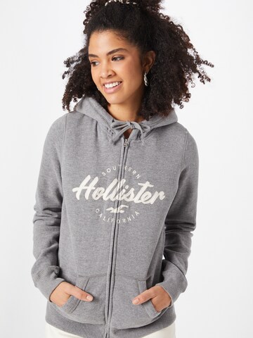 HOLLISTER Zip-Up Hoodie in Grey