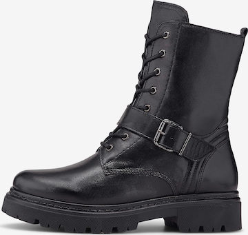 COX Lace-Up Ankle Boots in Black: front