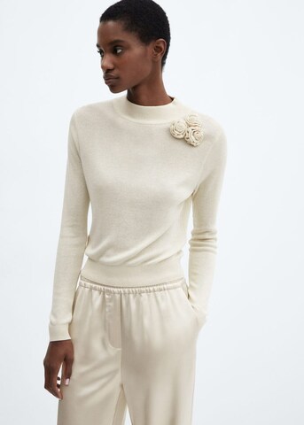 Pull-over 'Bunga' MANGO en beige : devant