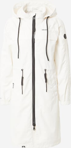 khujo Between-Seasons Coat 'VOYA3' in White: front