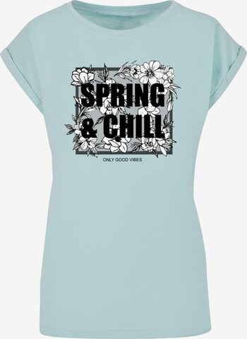 Merchcode T-Shirt 'Spring And Chill' in Blau: predná strana