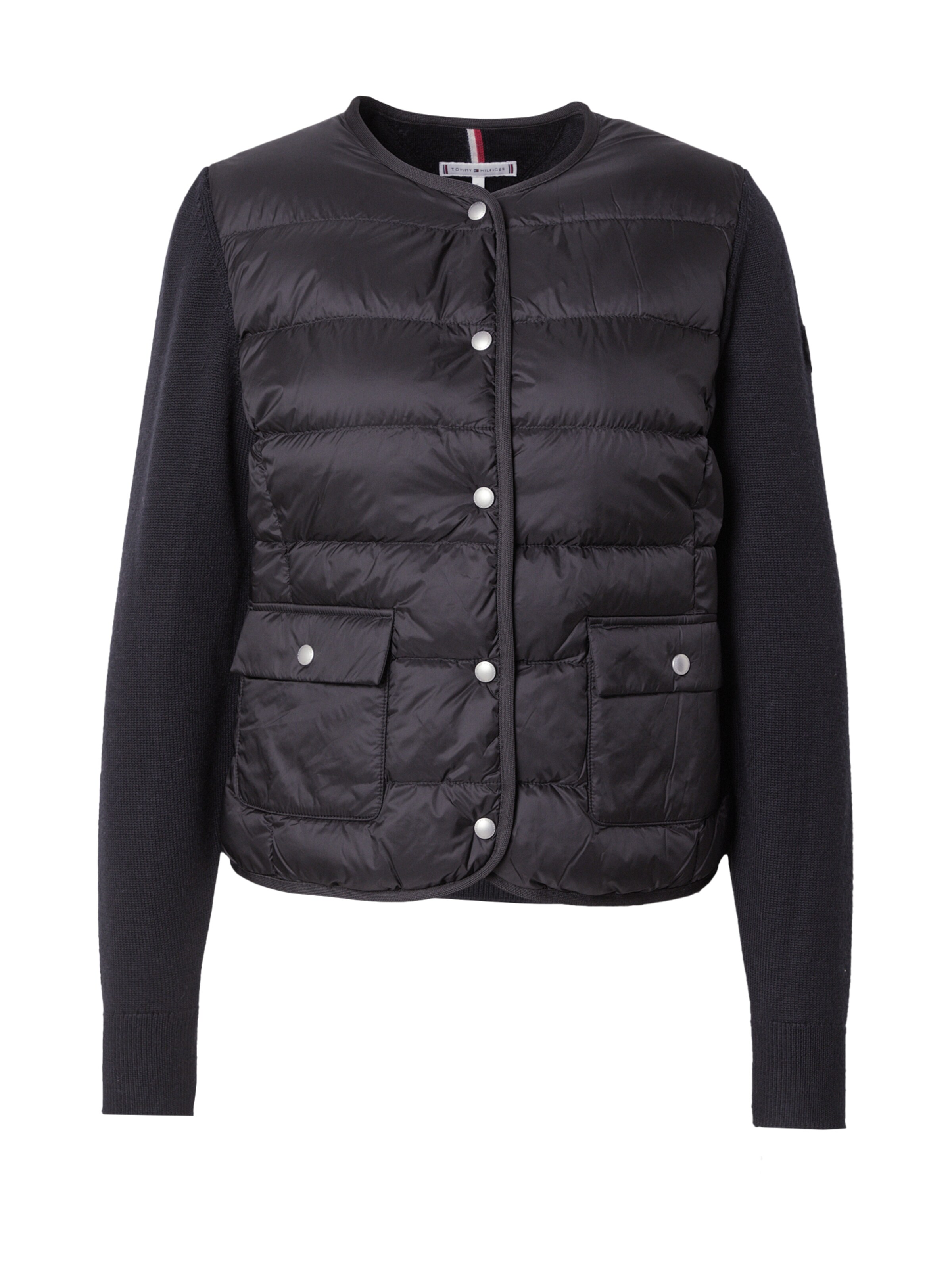 TOMMY HILFIGER Φθινοπωρινό και ανοιξιάτικο μπουφάν σε μαύρο: μπροστά