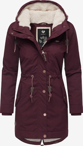 Ragwear Winter Parka 'Canny' in Red: front