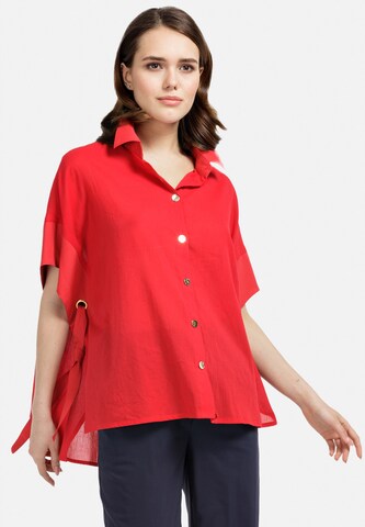 HELMIDGE Blouse in Rood: voorkant