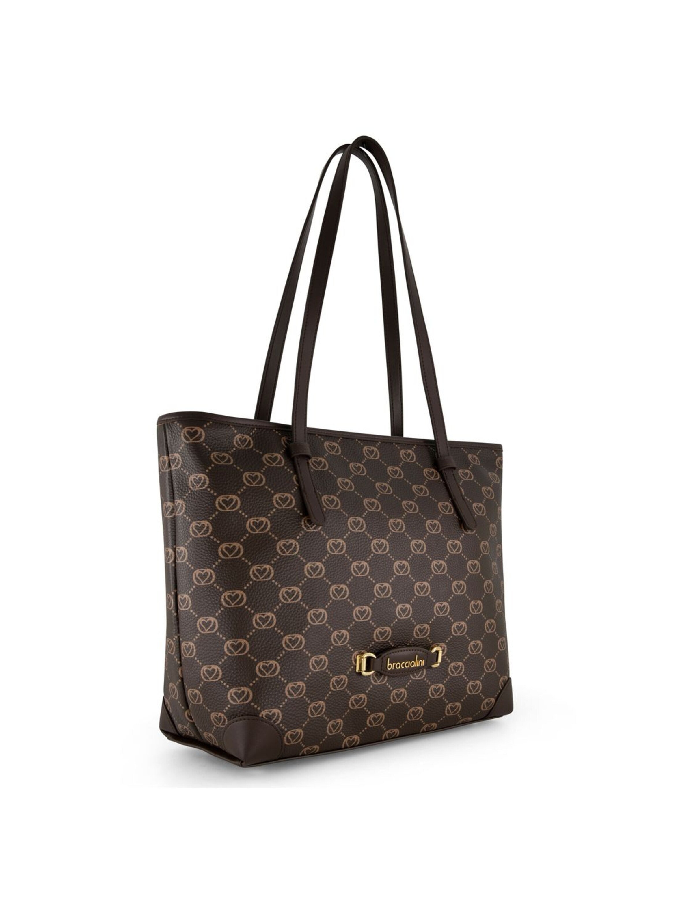 Shopper 'Monogram' di Braccialini in marrone