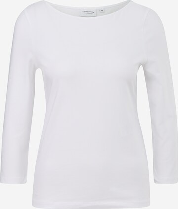 comma casual identity T-shirt i vit: framsida