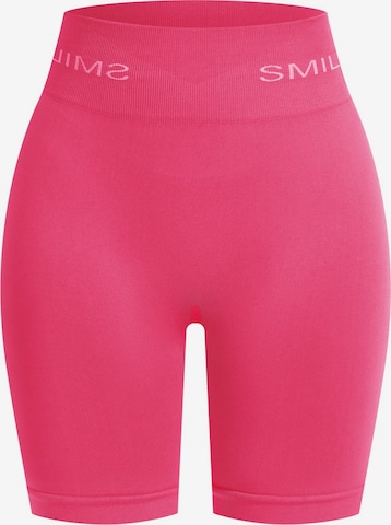 Skinny Pantalon de sport 'Azura' Smilodox en rose : devant