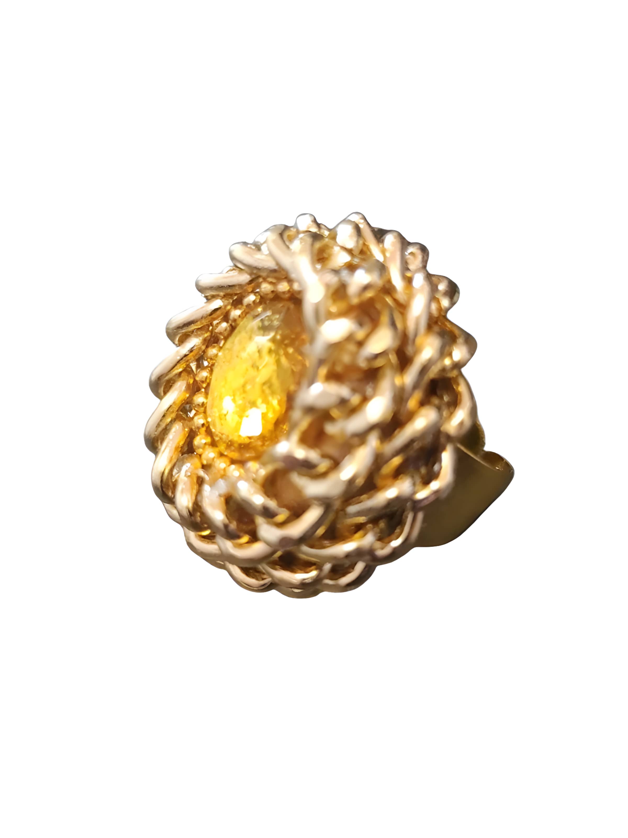 Bague 'Sunlight Nest' CLAUDIA DE ROSA JEWELRY en jaune : devant