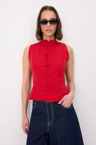 Trendyol - Chaleco para traje en rojo: frente