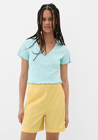 Wide leg Pantaloni di QS in giallo