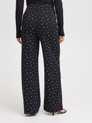 Wide leg Pantaloni 'KATE' di ICHI in nero