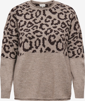 Pullover 'CARJADE' di ONLY Carmakoma in marrone: frontale
