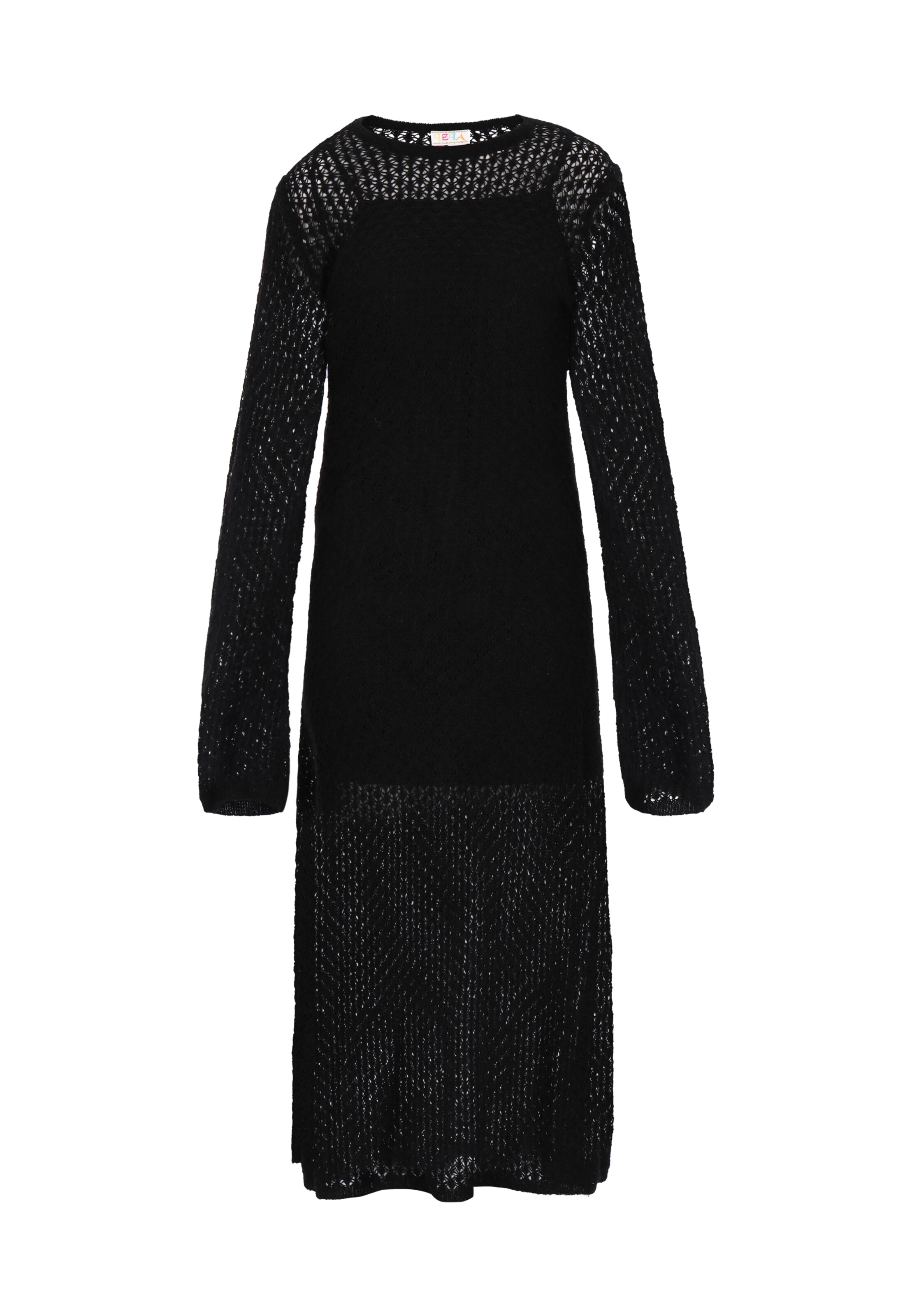 IZIA Vestido de malha 'Festival' em preto, Vista do artigo