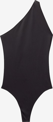 Pull&BearBodi majica - crna boja: prednji dio