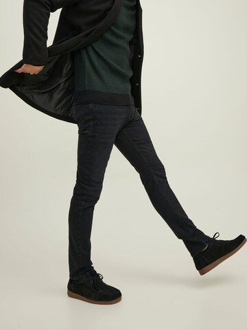 JACK & JONES Slimfit Jeans 'Tim' in Zwart