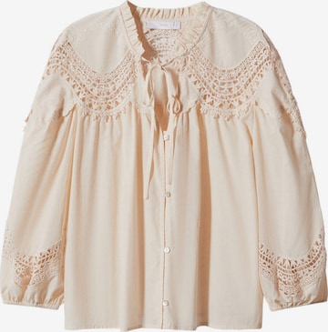 MANGO Bluse 'Bordi' in Beige: predná strana