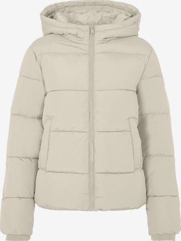 PIECES Winter Jacket 'Bee' in Grey: front