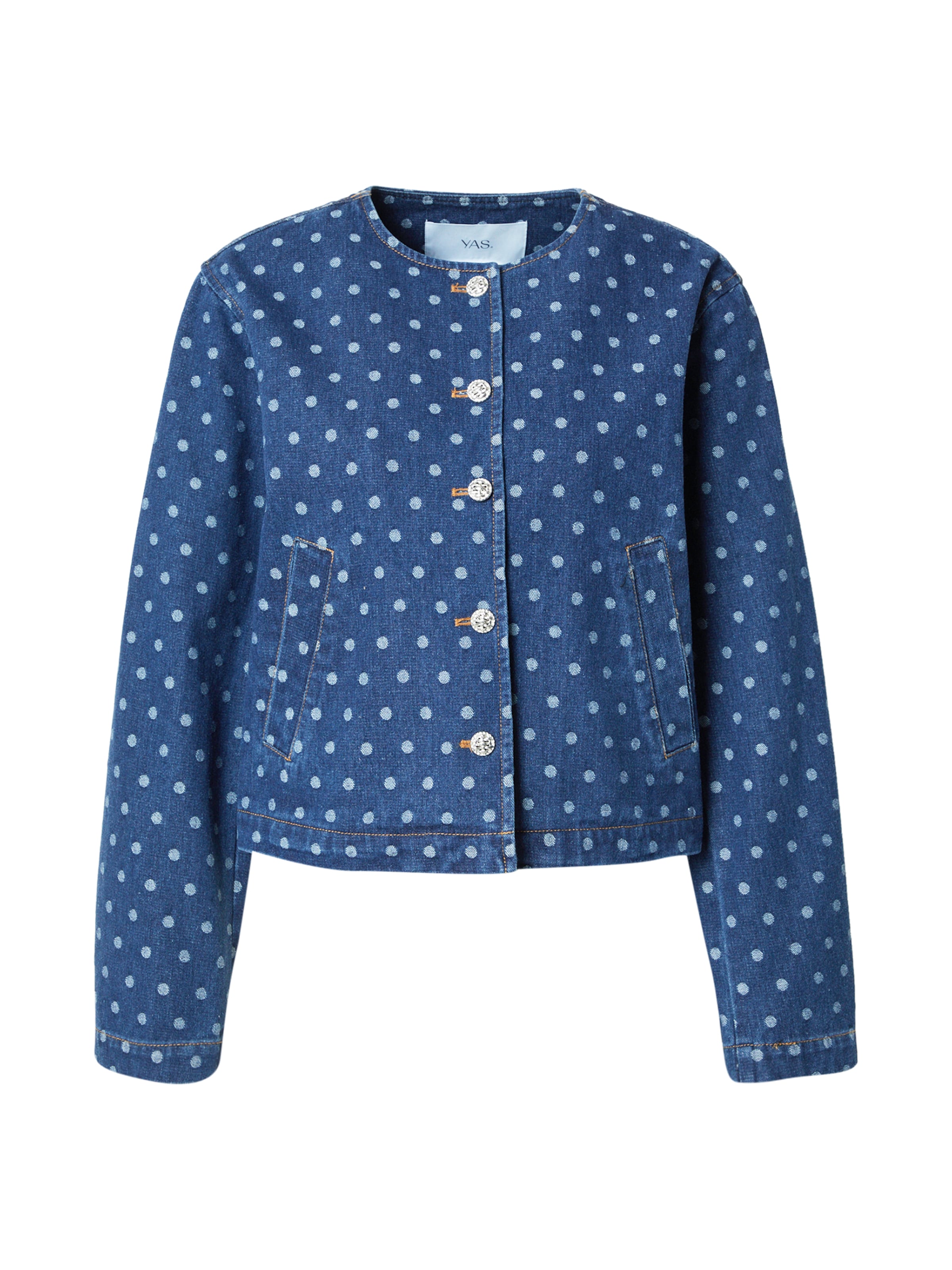 YAS Between-Season Jacket 'YASPRIKKA' in Blue: front