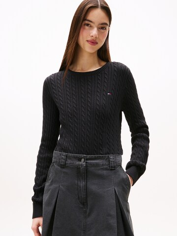 Pullover 'ESSENTIAL' di Tommy Jeans in nero: frontale