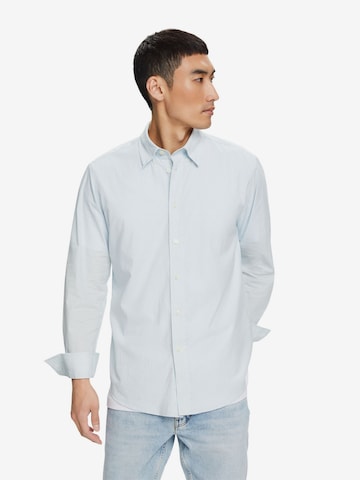 ESPRIT Slim fit Button Up Shirt in Blue: front