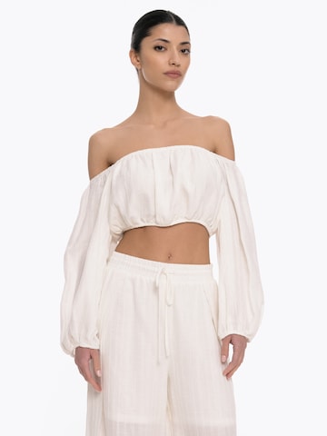 Chemisier 'Busy Line' 4TAILORS en blanc