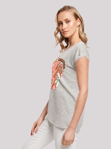 T-shirt 'Groovy Christmas Flash Cozy Vibes' F4NT4STIC en gris