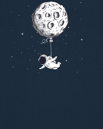 Watapparel Shirt 'Funny Spaceman' in Blue