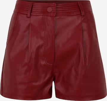 Tally Weijl Regular Pleat-Front Pants in Red: front