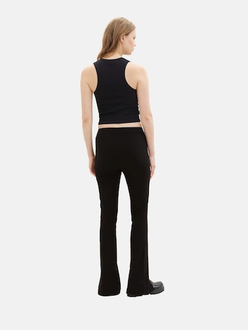 TOM TAILOR DENIM Flared Pants in Black