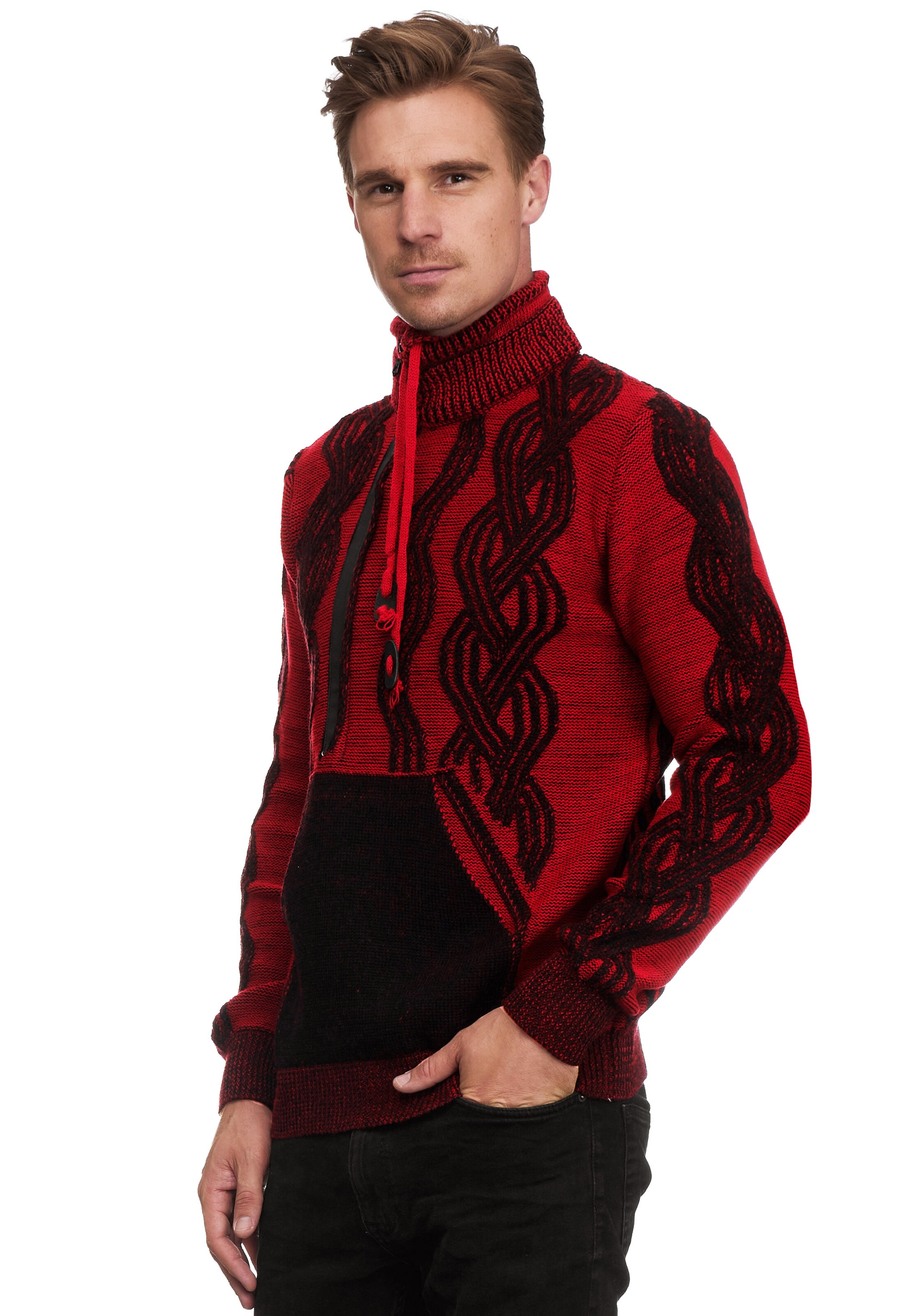 Rusty Neal Pullover in Rot: Vorderseite