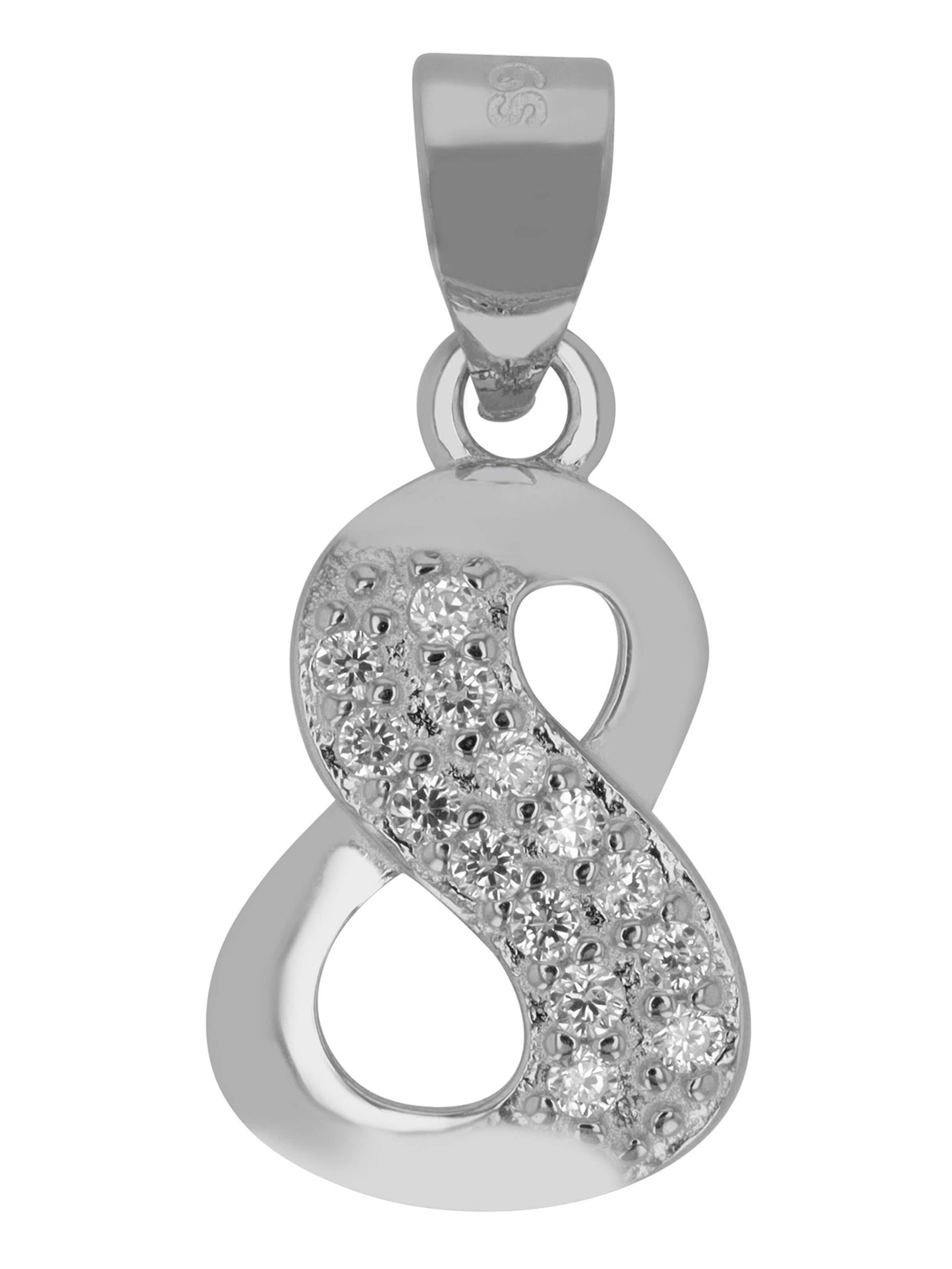 Akzent Pendant '"Davina" aus 925 Sterlingsilber, rhodiniert, langlebig' in Silver