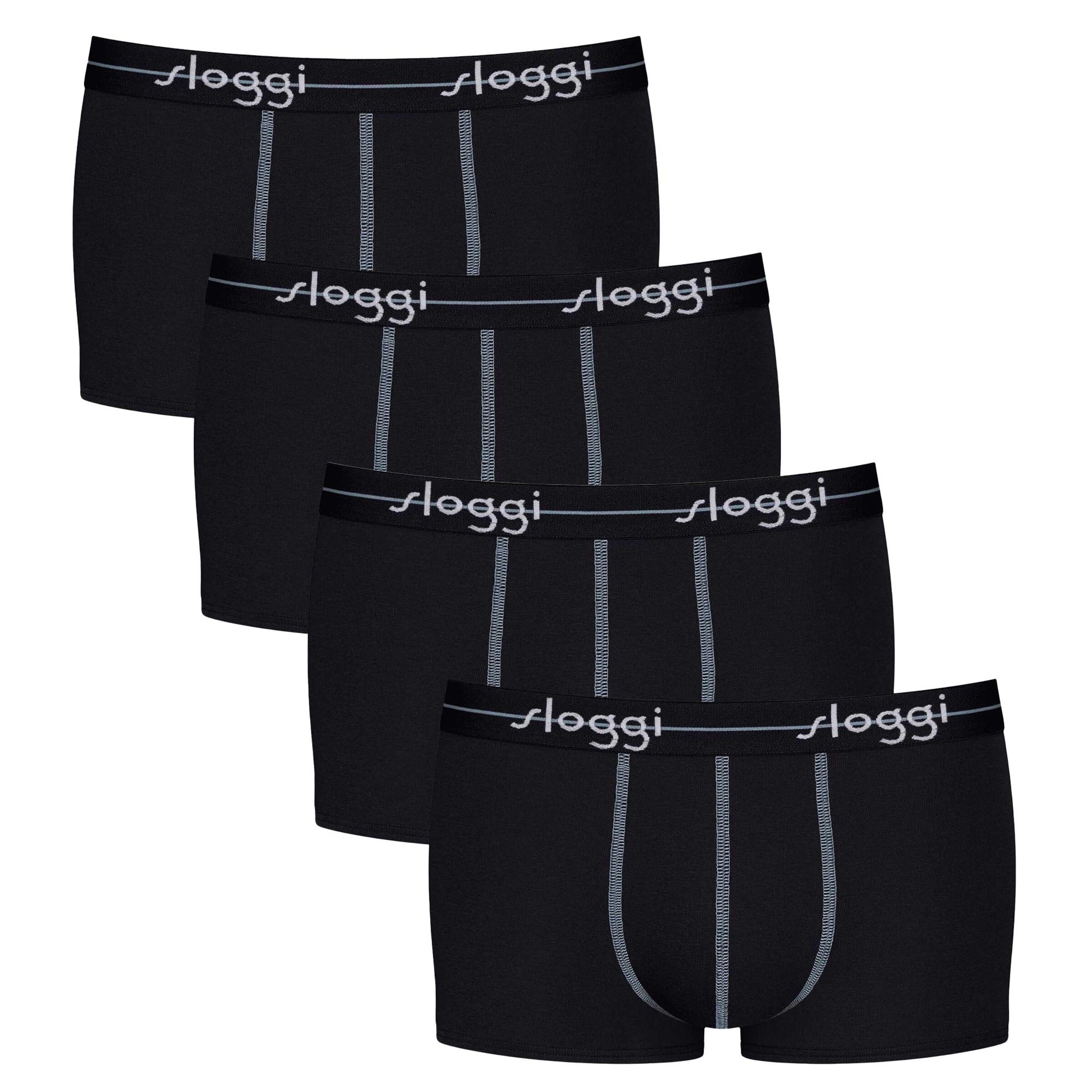 SLOGGI Boxers en gris basalte / noir / blanc, Vue avec produit