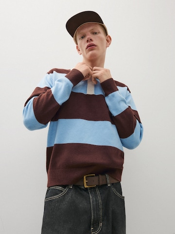 Pull-over Bershka en marron : devant