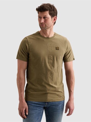 T-Shirt 'T-shirt with allover jacquard pattern' PME Legend en vert : devant