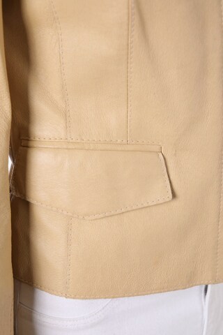 MANGO Lederjacke XS in Beige