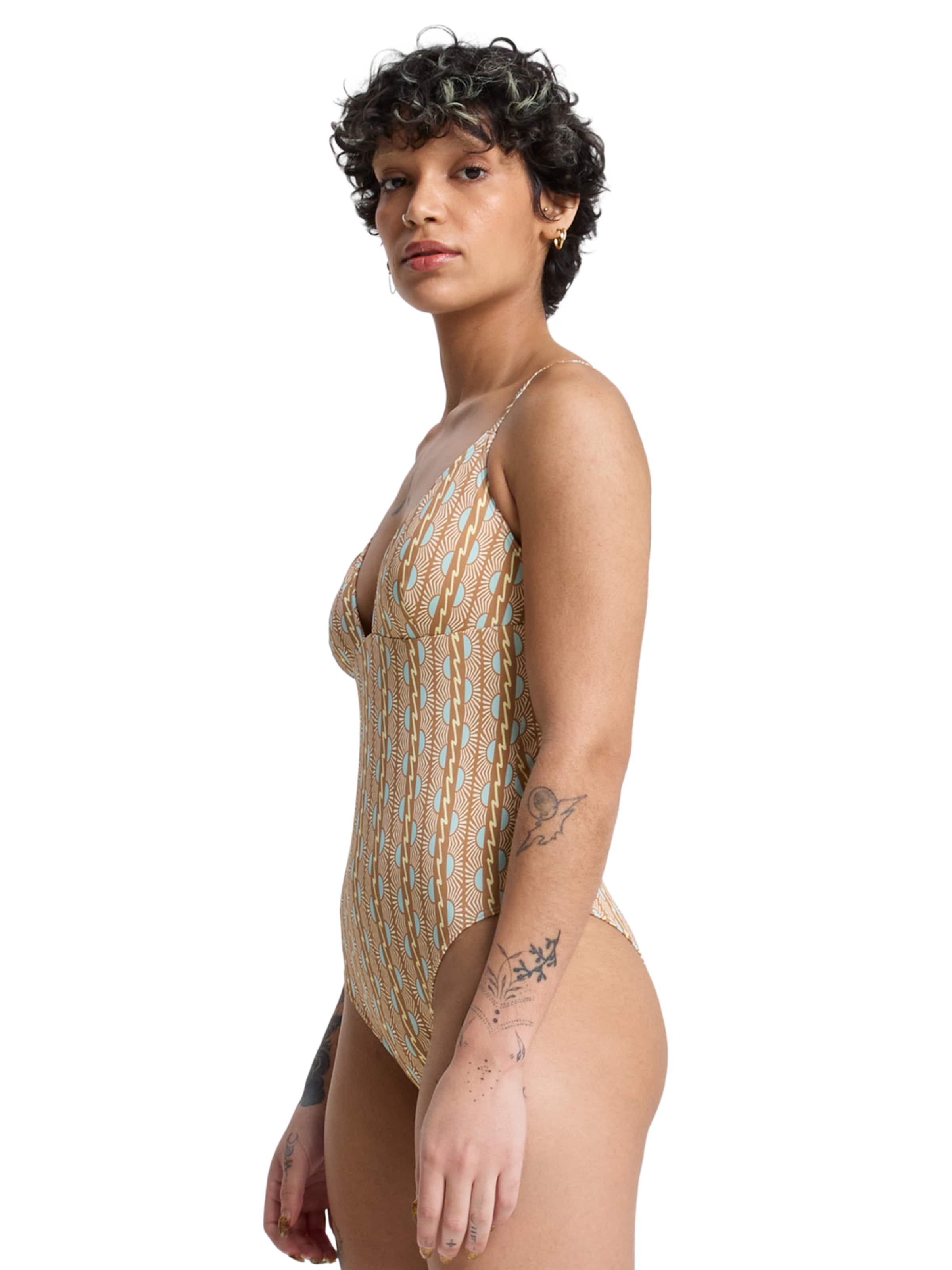 QUIKSILVER Triangel Badeanzug 'Aiton' in Beige