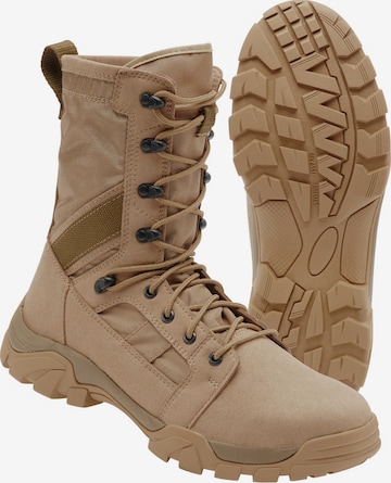 Bottes à lacets 'Defense' Brandit en beige : devant