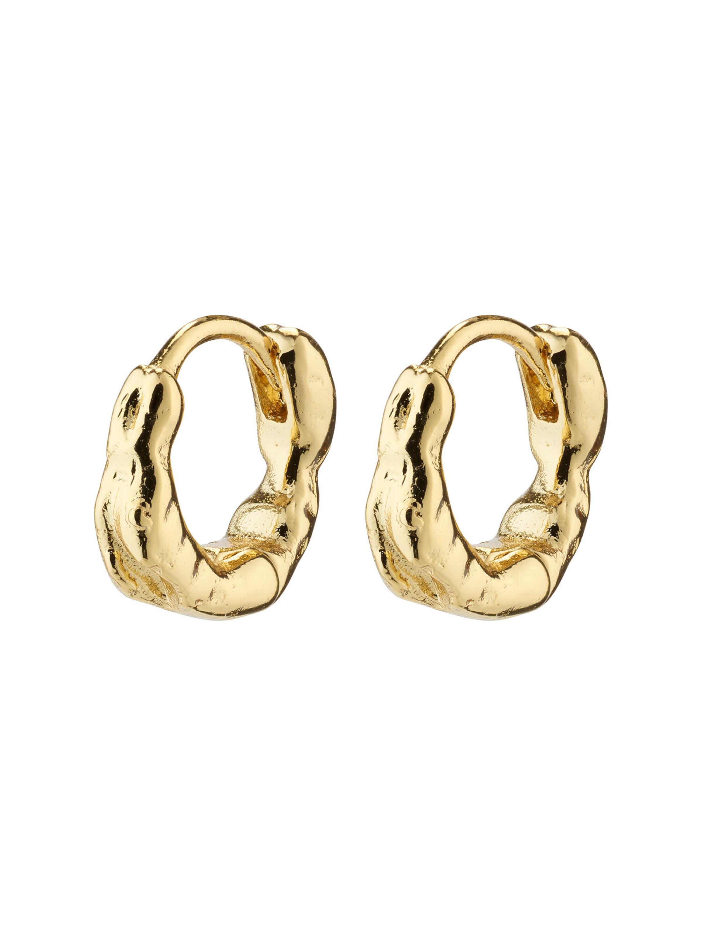 Boucles d'oreilles 'Eddy' Pilgrim en or : devant